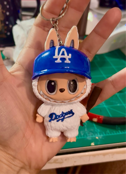 Dodgers Labubu - Inspired Figurine keychain