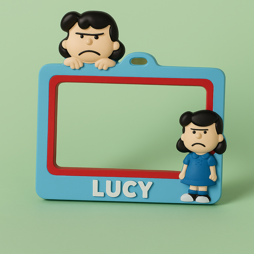 Moody Lucy – Peanuts Inspired Badge Holder
