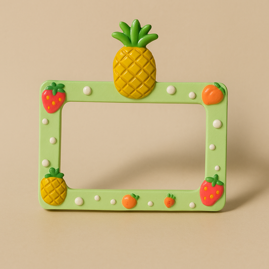 Fruit Paradise Badge Holder – Pineapple & Strawberry Design